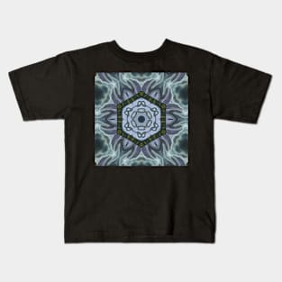 Abstract Sci-fi bio-tech Kaleidoscope pattern (Seamless) 3 Kids T-Shirt